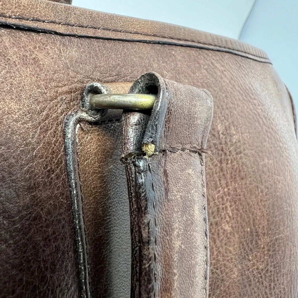 Vintage Coach NYC Brown Leather Briefcase Attache USA Glove Tanned No. 507-9246